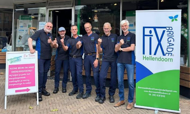 Vrijwilligers bij het Duurzaamheidscentrum Nijverdal